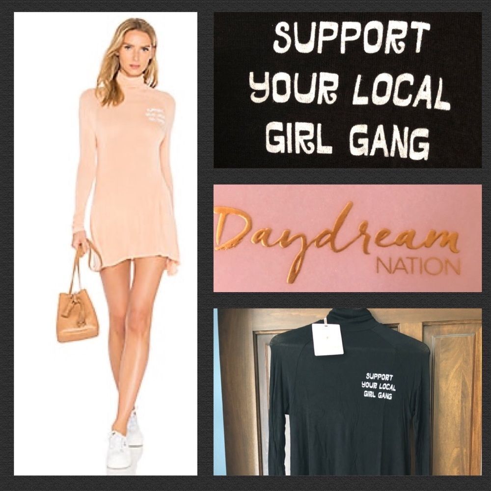 Sleepy Central Perk Girl Gang Dress in Black - Daydream Nation
